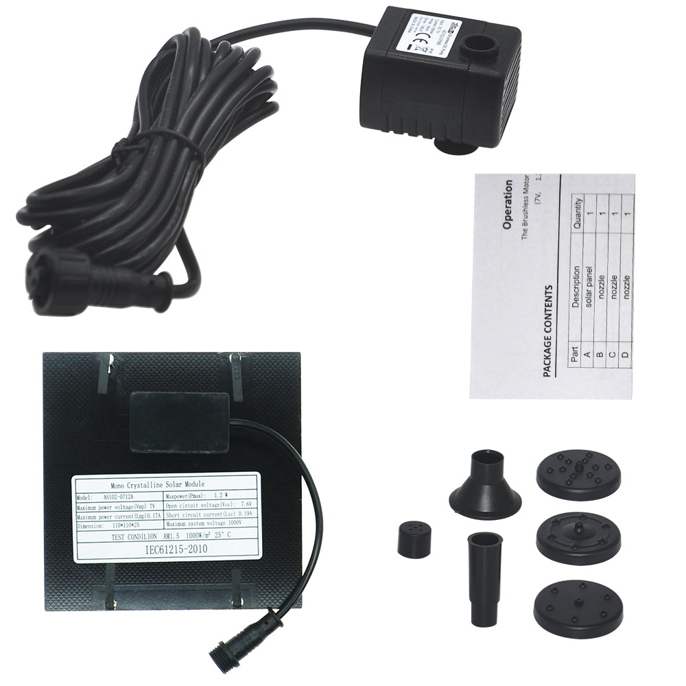 Solar Power Floating Fountain Square Solar Panel Water Pump